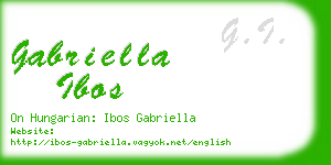 gabriella ibos business card